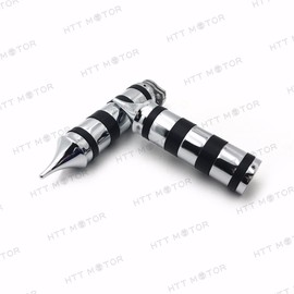 XKMT-7/8 22mm Handlebar Hand Grip & Throttle Twist Tube Chrome [B0779W23N8]