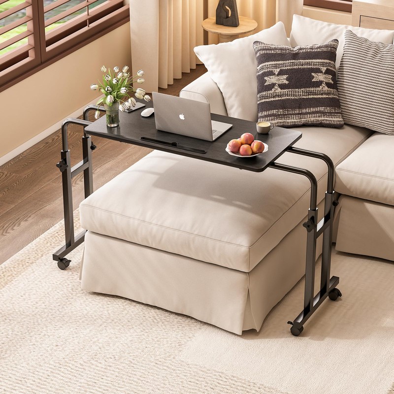Furist Overbed Table with Wheels Laptop Desk Cart Table Over