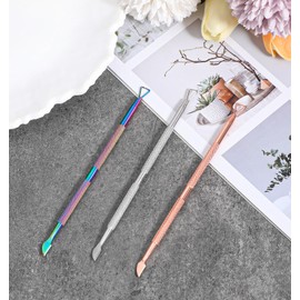 Scratch Off Tool, 3Pack Lottery Scratcher Tool, Heavy Duty Metal Lottery Ticket Scrapers for Tickets/Stickers/Labels (Rainbow & Gold & Silver Multi-Purpose Scrapers)