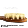 ICANdOIT-17.71Inch Natural Boar Bristles Anti-slip Long Handle Bath Brush,Bent Handle