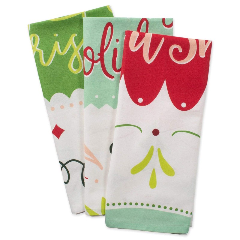 DII Holiday Kitchen Towel Set, Christmas Tea Towels for Baking,