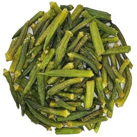 Natural Dried Okra Chips, Delicious Healthy Snack, No Sugar Added Crispy Veggie Chips, Seasoned with Sea Salt, Friend Vegatable Chips (1 Pound)