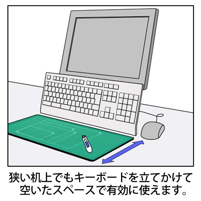 Plus cutting mat, green