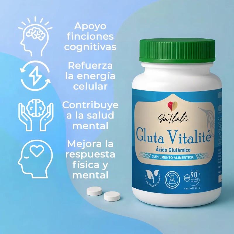 cido Glutmico Gluta Vitalit Ga Tlali 90 Cpsulas Apoyo a