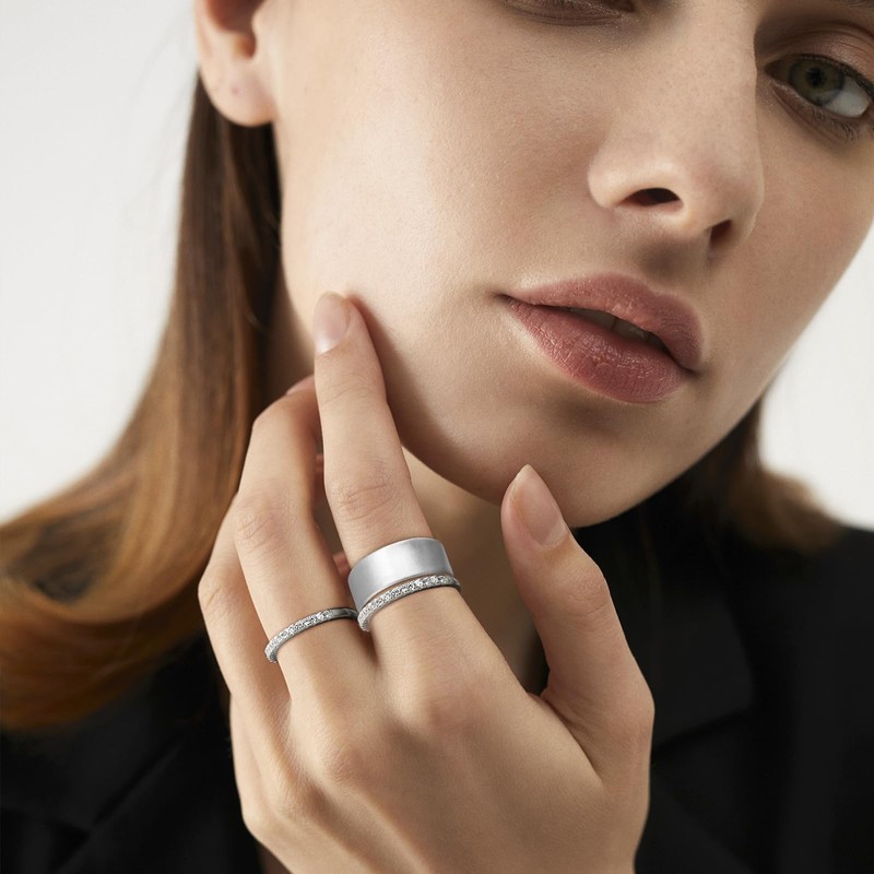 sylacor Adjustable 14K Gold Plated Stacking Rings for Oura Ring