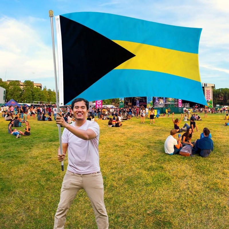 Bahamas Flag 3x5ft Poly - INTERNATIONAL FLAGS