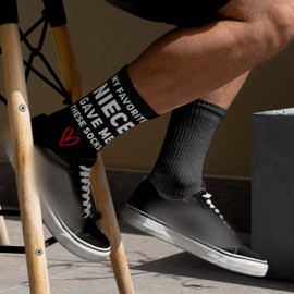 My Favorite Niece Gave Me These Socks, Funny Gifts from Niece, Gifts for Uncle, Aunt, Family, Novelty Socks, Favors for Birthday, Thanksgiving, Christmas, etc. (115)