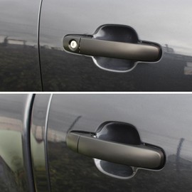 SUERAUTO4X4 Car Door Handle Cover Scratch Protector for Ford Ranger PX1 PX2 PX3 2011-2022 Accessories, Key Entry Exterior Door Handle Cover Trims Guards, Matte Black 4PCS