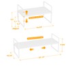 Slideep Expandable Counter Organizer Shelf, Stackable Cabinet Shelves Organizer Storage