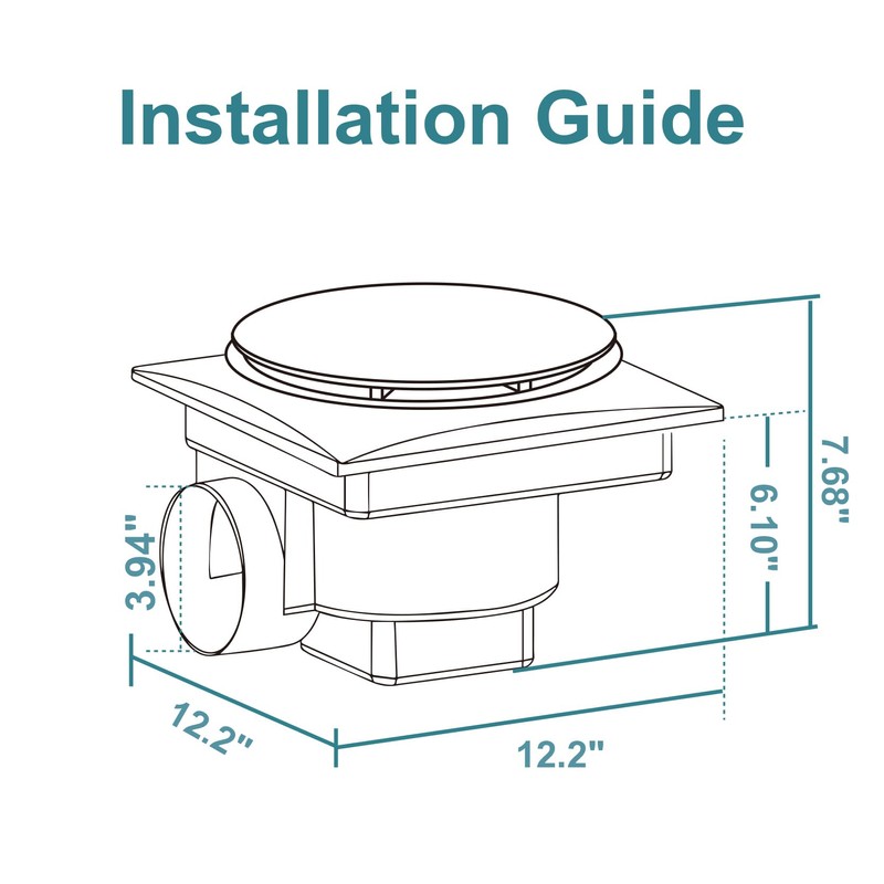 yanliangvich Bathroom Exhaust Fan with Light, 10 Inch Exhaust Fan