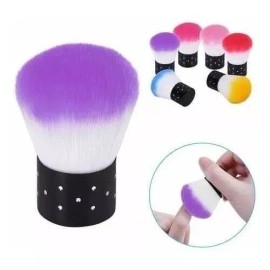 GAB Belleza Brocha Maquillaje Redonda Con Piedras Tipo Swarovsky
