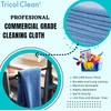 Tricol Clean Microfiber Cleaning Cloth - Pack of 12, Multi-Functional