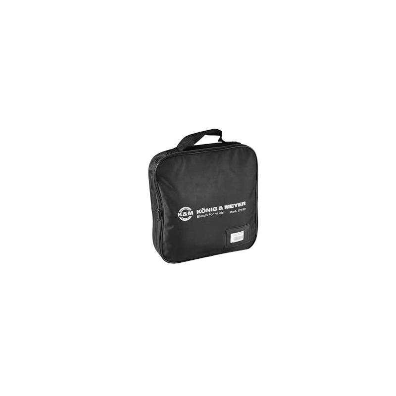 K&M Black Nylon Laptop Stand Carrying Case Bag with K&M