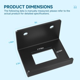 MUGLFPT 3014188 Rocker Switch Mounting Bracket, Hole 1-7/16" x 13/16", for 12V Double Momentary Rocker Switch & Truck, Trailer, Bus Toggle Housing (Used with 3014187, Not Included)