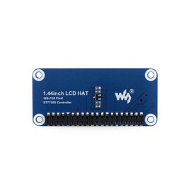 1.44 Inch LCD Display HAT for Raspberry Pi, 128x128 SPI Interface Screen, ST7735S Driver, RGB 65K Colors, Built-in Joystick and Buttons, Mini LCD Module for Raspberry Pi 5/4/3/Zero