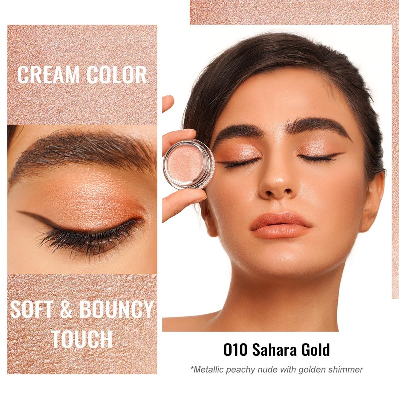 Oulac Nude Gold Cream Eyeshadow also for Highlighter Highly Pigmented