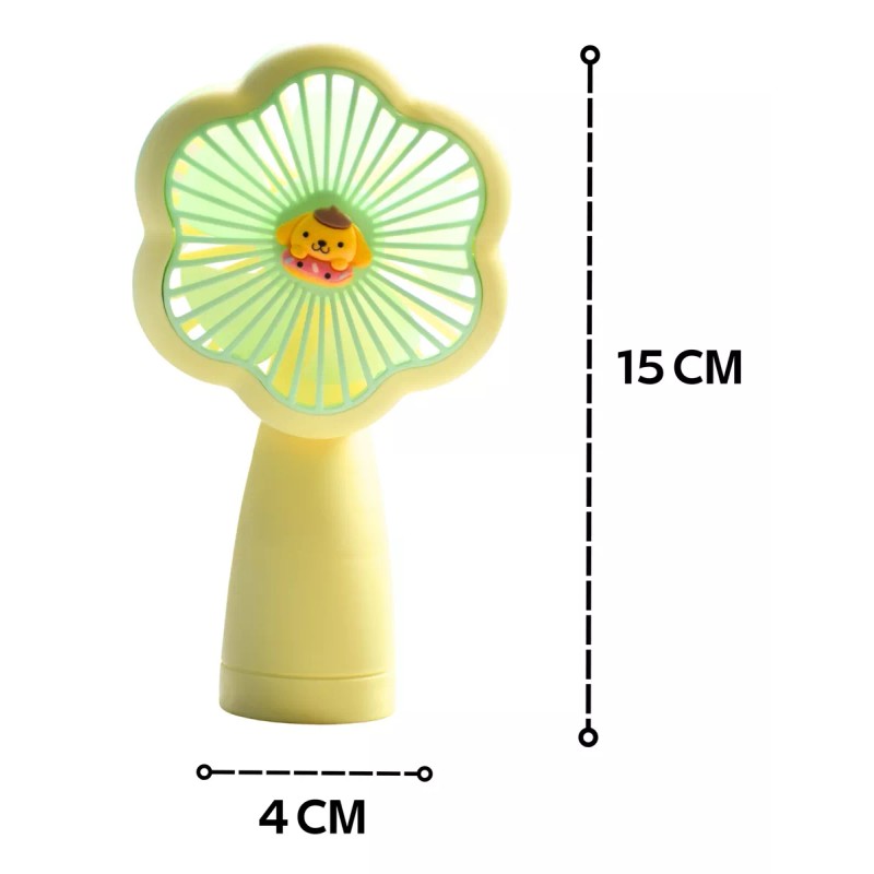 Decora Mini Ventilador Recargable Portátil Luz Led Varios Dif Tonos