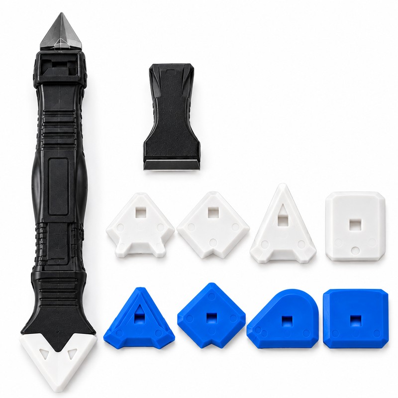 9-in-1 Caulking Tool Kit for Sealant Finishing – Multi-Shape Scrapers