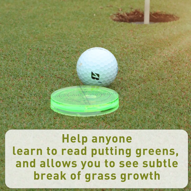 Golf Green Reader Pro Putt Golf Ball Marker Round Bubble