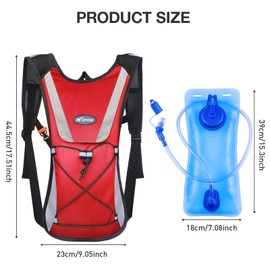 Hydration Pack,Water Backpack with 2L Water Bladder Perfect for Running Cycling Hiking Climbing Pouch