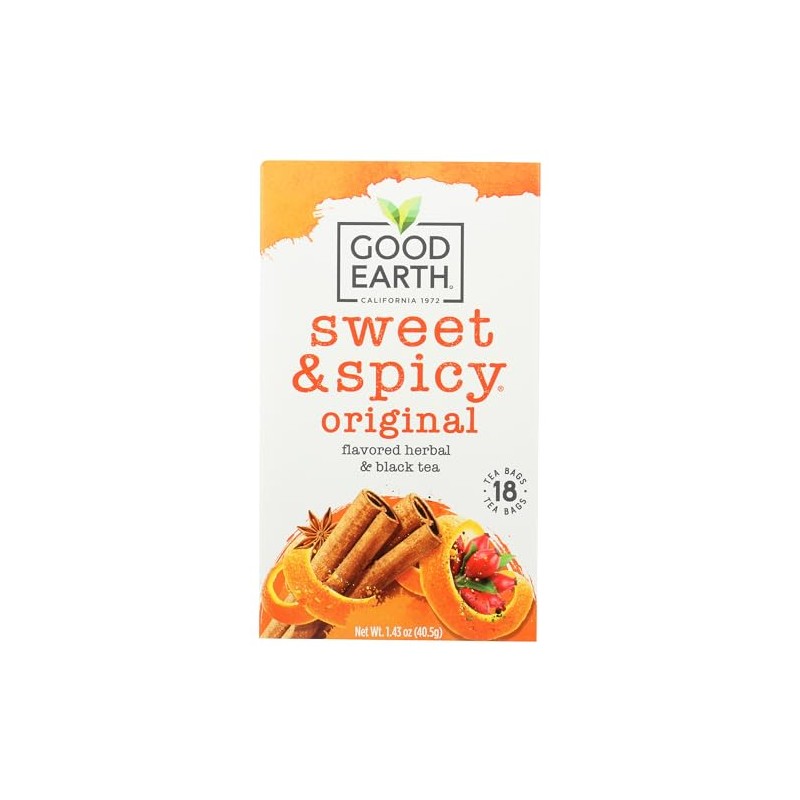 Good Earth Original Sweet & Spicy Herbal & Black Tea,