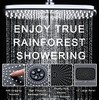 Rain Shower Head with Handheld Showerhead, Chrome 1.8GPM 460311