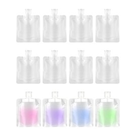 EORTA 20 Pcs Travel Liquid Pouches 30ml/1.01oz Portable Fluid Packing Bags Leak Proof Squeeze Pouch for Toiletries Stand Up Travel Containers for Makeup Shampoo Conditioner Lotion Hand Soap, 30ml