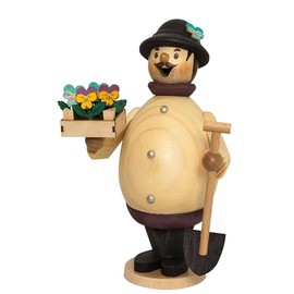 Kuhnert Wood Turning Smoker / Incense Figure Made of Wood - Max as Hobby Gardener - 16 cm Height - Made in Germany