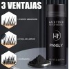Polvo De Fibra Capilar Negro Cubre Raíz De Cabello Calvicie