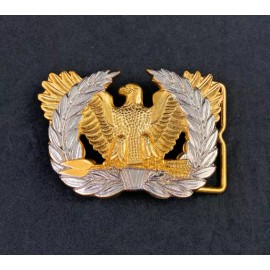US Military Army Warrant Officer Eagle Rising Silver & Gold Tone Belt Buckle