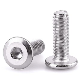 M6-1.0 x 16mm Hex Socket Head Cap Screws, 304 Stainless Steel 18-8, Flat Countersunk Machine Screws for Furniture, Binding, Machinery, Automotive, DIY Projects, 30 PCS