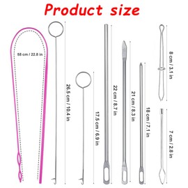 Sewing Loop Kit,8pcs Includes Easy and Quick Flexible Drawstring Threaders Turner Hook Metal Tweezers Replacement Needle Threaders Puller Rope Tool for Fabric Jackets Coats Hoodies Sweatpants
