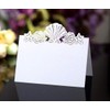 JOYJULY Pack of 50 Beach Themed Wedding Place Card Seashell