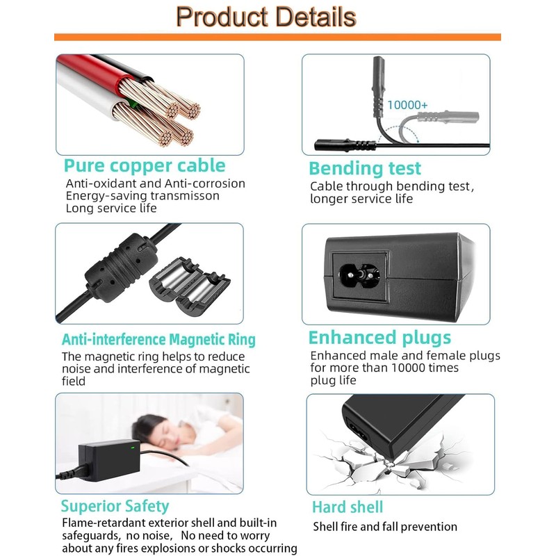 lojiraz 12V Power Adapter Cord Compatible with Pioneer DJ Serato