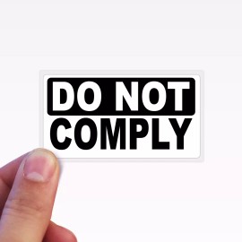 StickerX DO NOT COMPLY Sticker Action Packs 25-250 - Resist, Anarchy, Activist, Lockdown - 100 Pack