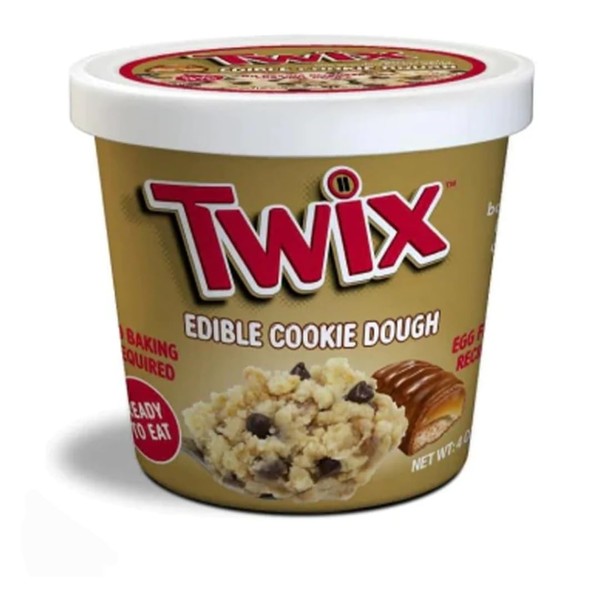 Suppliionline – Twix Edible Cookie Dough- Milk Chocolate Flavor – Egg Free Recipe – Delectable Doughs - Ready to Eat – Eat Raw – Pack of 1