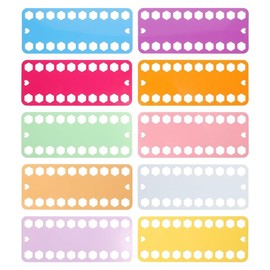 Hsthe Sea Embroidery Floss Organizer, 10 Pcs Plastic Cross Stitch Thread Holder Storage Tool, Needlework Project Card Embroidery Finishing Board Craft Tools, Random Color (Hexagon)