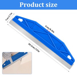 Paint Trim Guard, 12" Stainless Steel Paint Shield for Cutting in, Straight Edge Painters Tool, Wallpaper Scrapers for Decorating Tools, Edge Painting Tool, pPaint Guard for Skirting Boards Smearing