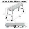 Work Platform Aluminum Step Ladder, Drywall Stool Ladder 225lbs Capacity,