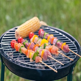 CompoBambu Natural Bamboo Skewers - 100 pcs 12 Inch Wooden Sticks for BBQ, Barbecue Skewers for Appetizers, Small Plants, Marshmallows, Kabob, Grilling, Charcuterie, Fruit, Kitchen, Craft and Party