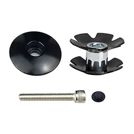 Platt Bike Headset Top Cap Aluminum Alloy Headset Star Nut Stem Cap Fits 1-1/8" Stems and Forks