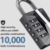 Combination Lock 4 Digit, Resettable, Waterproof Metal, School/Gym Locker Lock,