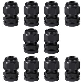 Meccion M16 Cable Gland 10 Pack IP68 Waterproof Nylon Cable Connectors with Locknut and Washer, Suitable for 4mm - 8mm Cables
