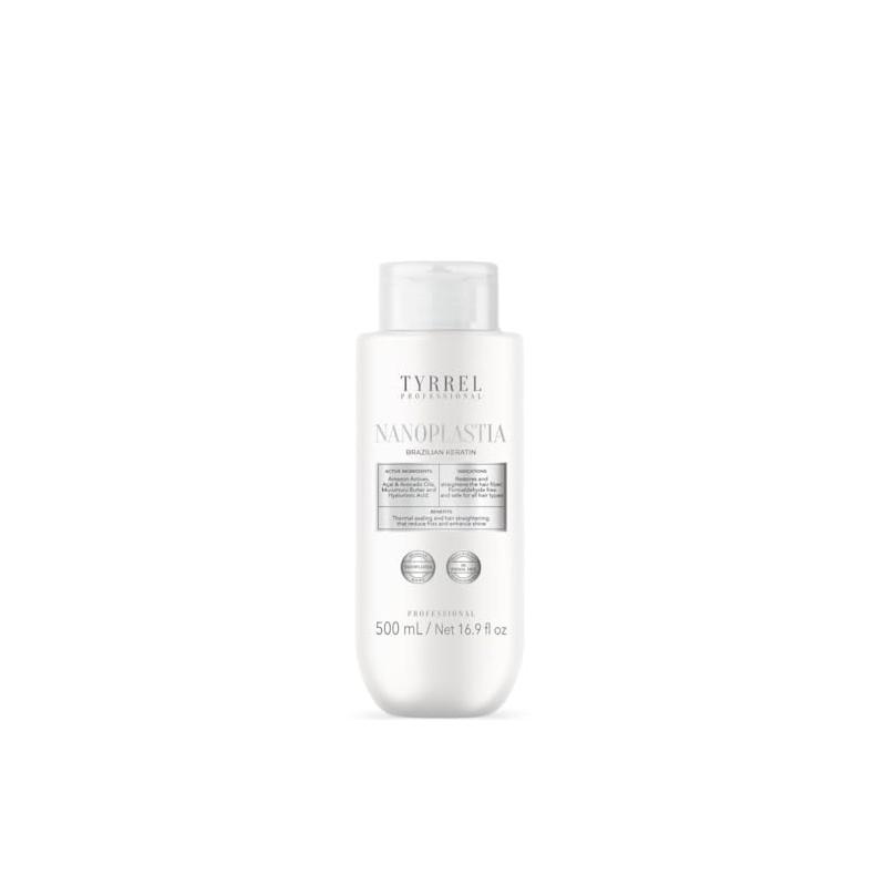 Tyrrel Professional Tratamiento capilar de queratina brasileña Nanoplastia, sin formaldehído,
