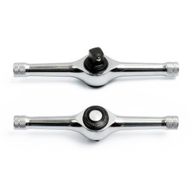 Koshihara K055 Drive Angle 3/8 inch (9.5 mm) T-Type Ratchet Handle, Short T-Type Ratchet Wrench, Number of Gears: 72T, Total Length: 5.1 inches (130 mm), Material: Chrome Vanadium, Made in Taiwan,