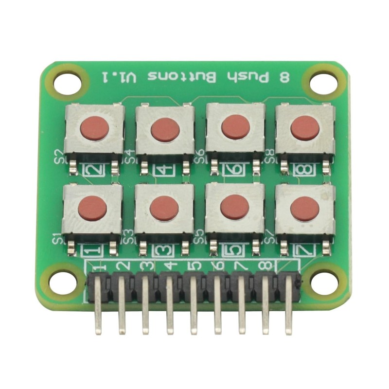 GODIYMODULES 2Pcs 2x4 Keypad 4x2 Keypad 8 Push Buttons V1.00