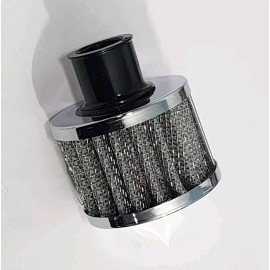 Unbranded CHROME 12MM RACING MINI AIR OIL BREATHER FILTER FOR MIATA MAZDA CARBON FIBER JDM