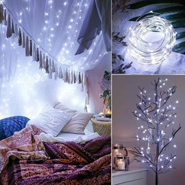 Ligarko Solar Lights Outdoor Garden, 3 Pack 46Ft 120LED Solar Garden Lights Waterproof, 8 Modes Copper Wire Decorative Solar String Lights for Garden, Patio, Yard,Party, Wedding(Cold White) (LI-02)