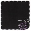 ANNA SUI 109482-0011-04 Towel Handkerchief, Rose & Cat Embroidery, Black
