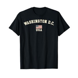 Vintage Washington DC USA American Flag Souvenir Retro T-Shirt